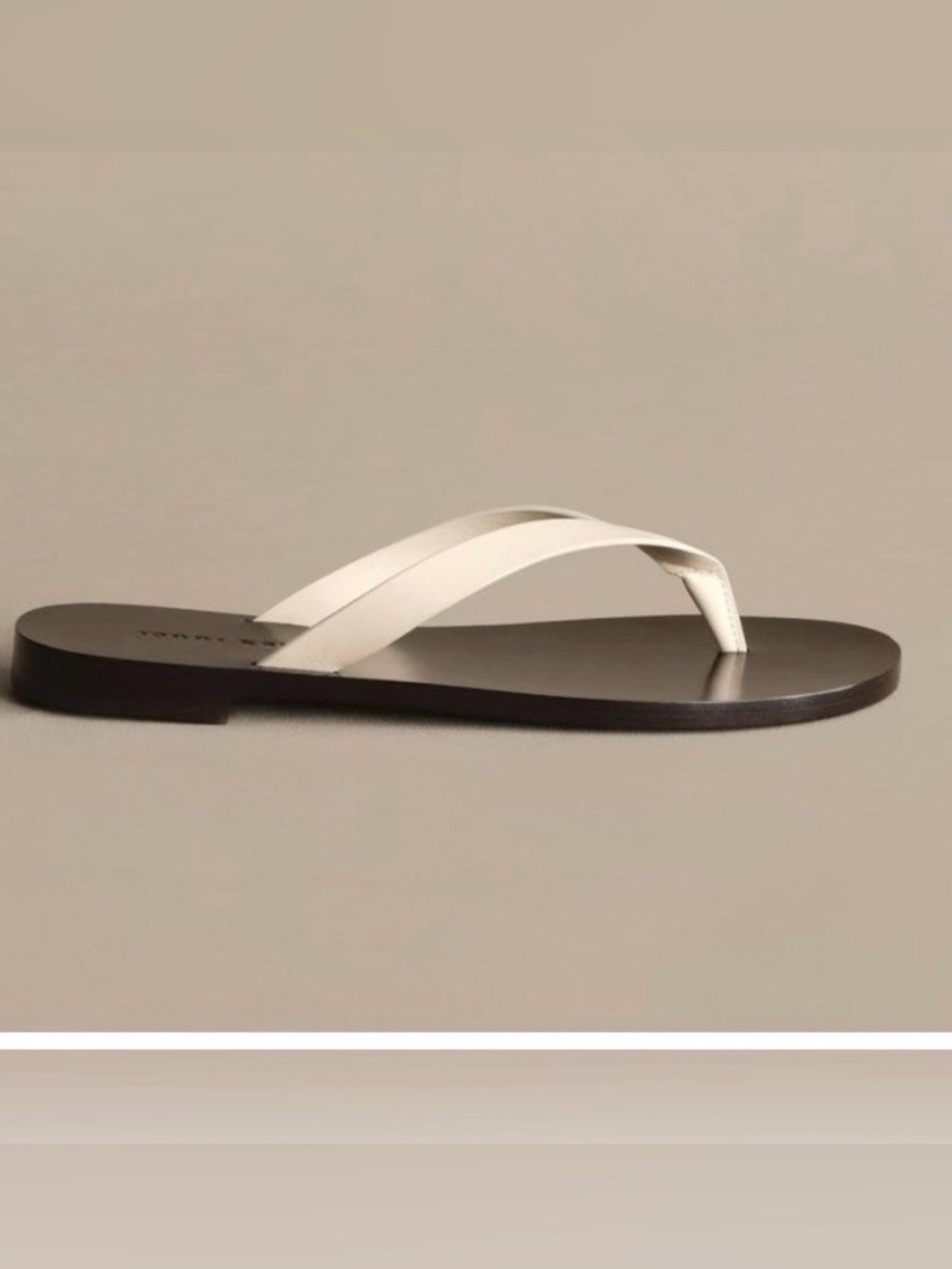 Jenni kayne Women's White Leather Flip Flop Sandals size 38